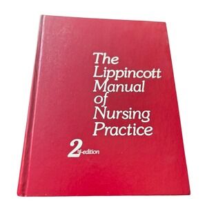 Vintage Lippincott Manual of Nursing Practice 2nd Edition Red Hardcover Medical‎